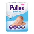 Scutece Pufies Sensitive, Maxi Pack, Marimea 2 Mini, 4-8 kg, 72 Bucati