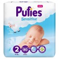 Scutece Pufies Sensitive Nr. 2 Mini 4-8 Kg 80 Bucati