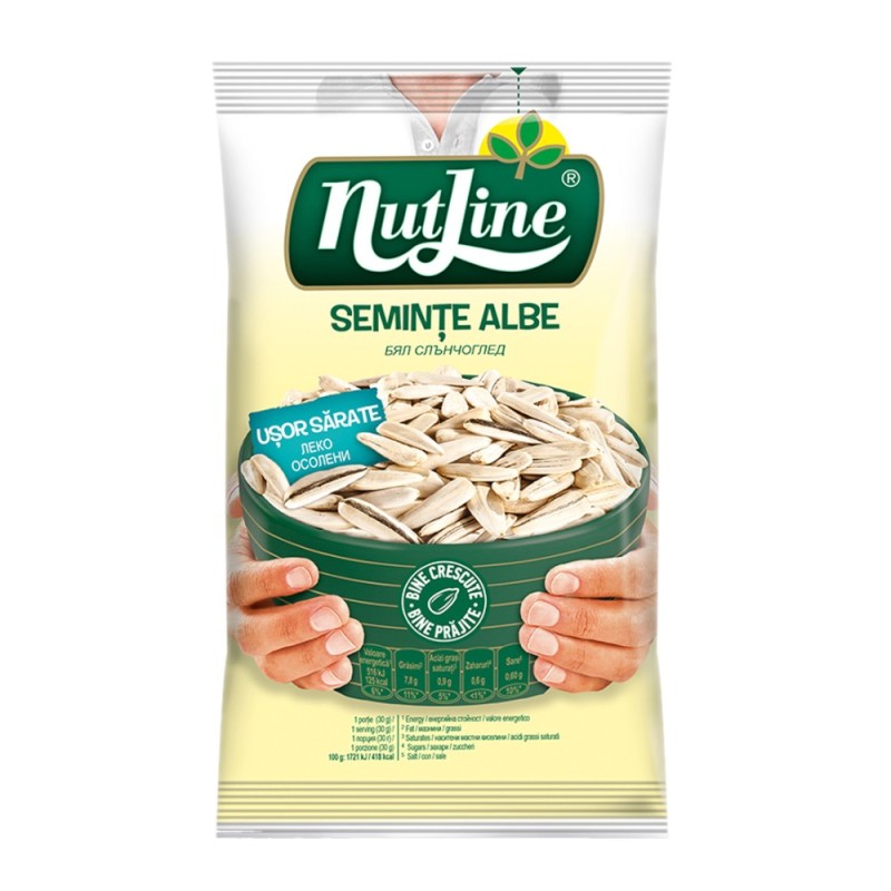 Seminte Albe de Floarea Soarelui, Nutline, Usor Sarate, 40 g