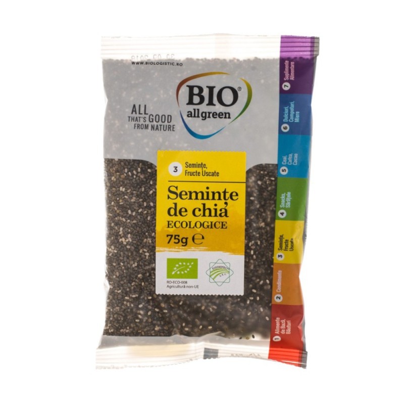 Seminte de Chia Eco, Bio All Green, 75 g