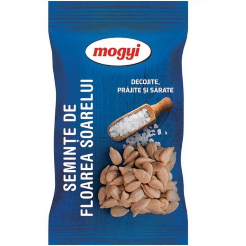 Seminte Floarea Soarelui, Decojite, Prajite si Sarate, 50 g, Mogyi