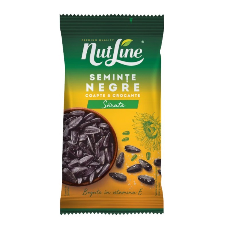Seminte Negre de Floarea Soarelui, Nutline, cu Sare, 100 g