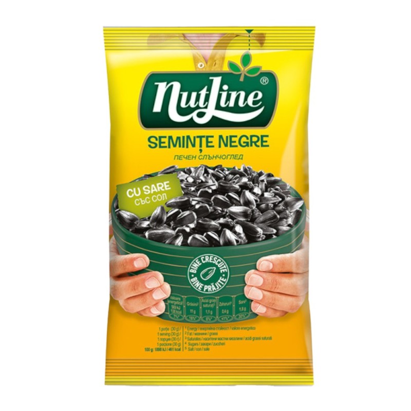 Seminte Negre de Floarea Soarelui, Nutline, cu Sare, 40 g