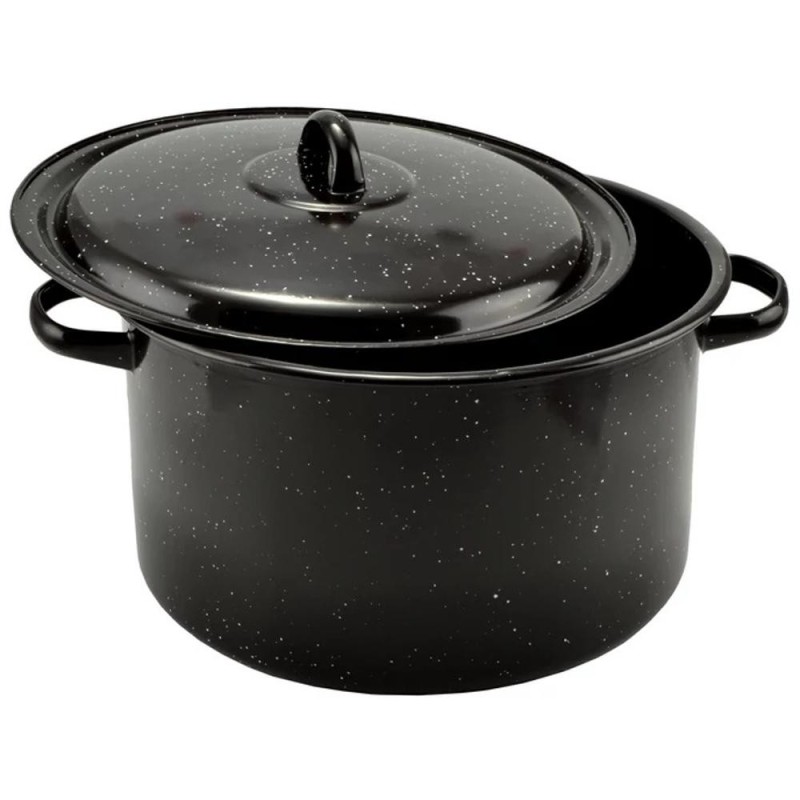 Semioala Emailata, 30.5 cm, 10.5 l, Neagra, Perfect Home