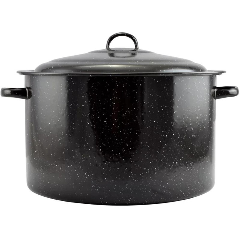 Semioala Emailata, 36 cm, 20 l, Neagra, Perfect Home