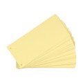 Separatoare Carton Oxford 10.5 x 24 cm, 190 g / mp, Blue Angel, 2 Perforatii pe Latime, 100 File, Galben