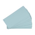 Separatoare Carton Oxford 10.5 x 24 cm, 190 g / mp Manila, Blue Angel, 2 Perforatii pe Latime, 100 File, Albastru