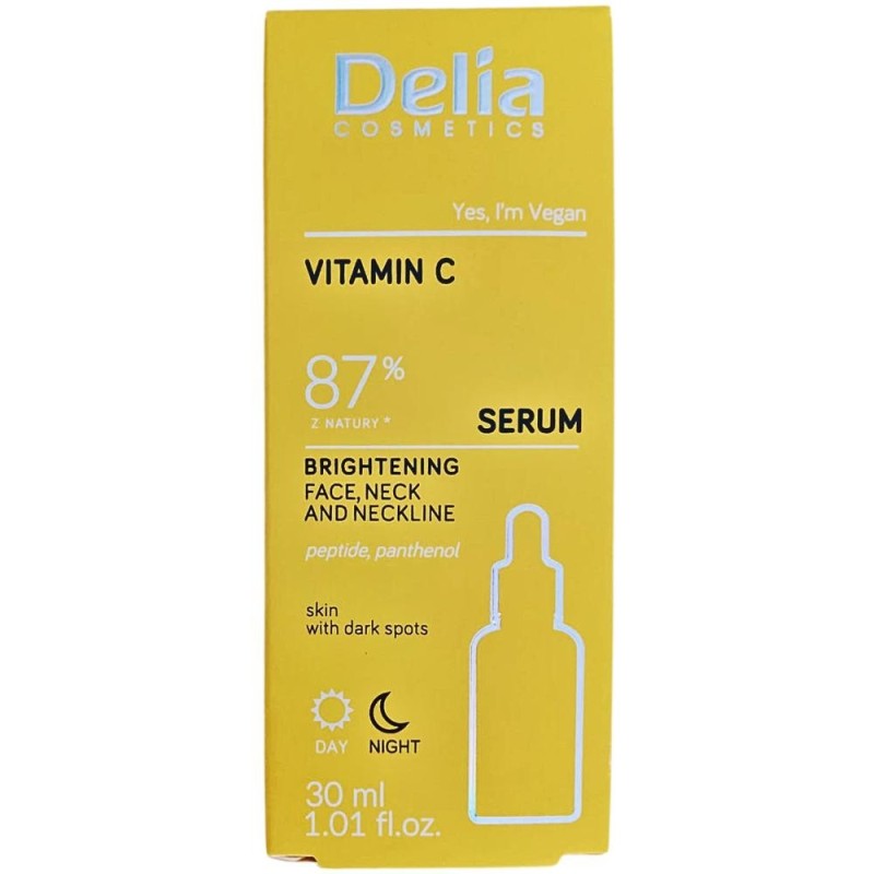 Ser Luminator pentru Fata si Decolteu Delia Cosmetics, cu Vitamina C, 30 ml