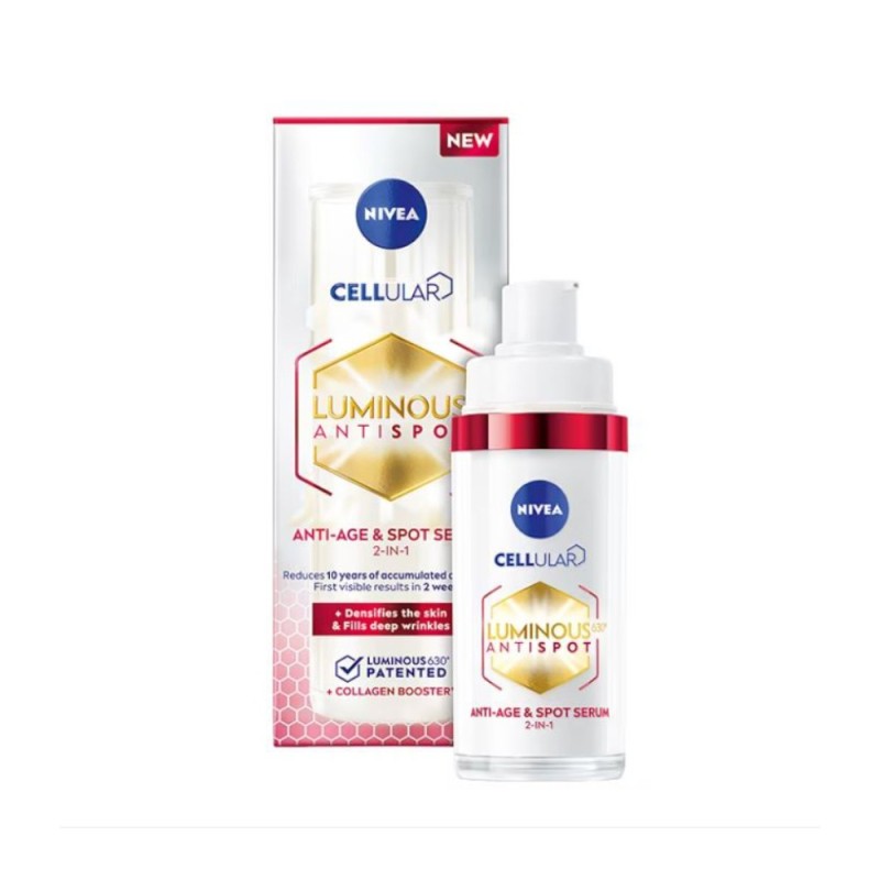 Ser pentru Fata Nivea Cellular Luminous 630 Anti-pete Pigmentare si Anti-age, 30 ml