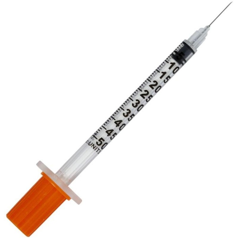 Seringi pentru Insulina, Ac Incastrat 30G, 0.5 ml, Prima, 100 Bucati