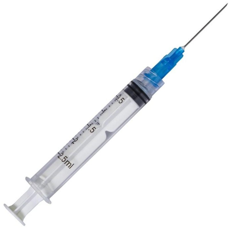 Seringi Sterile Luer Lock 2/2.5 ml, cu Ac 23G, Prima, 100 Bucati