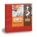 Servetele Anna 33 X 33 cm 3 Straturi Rosu Intens, 20 Bucati