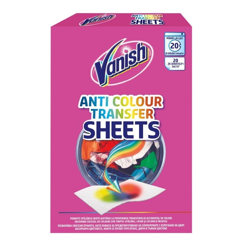 Servetele Anti-Transfer de Culoare Vanish x 20 Bucati