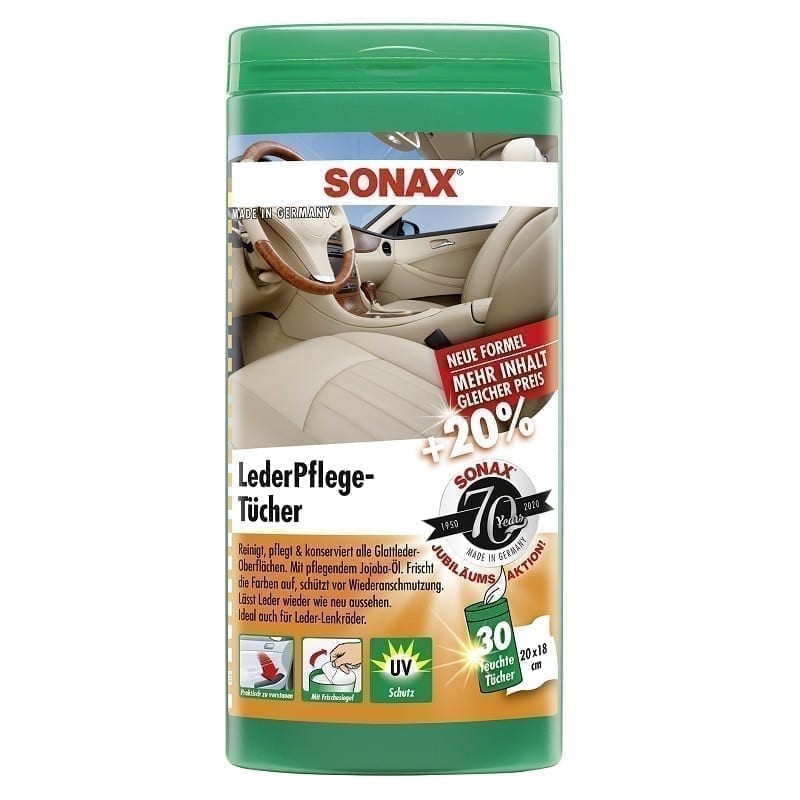 Servetele Auto Umede pentru Suprafetele din Piele, 25 Bucati, Sonax