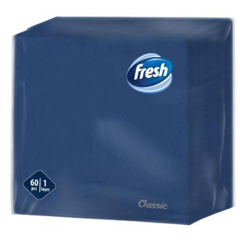 Servetele de Masa Fresh Classic, Albastre, 1 Strat, 33 x 33 cm, 60 Bucati