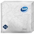 Servetele de Masa Fresh Decor Silver, 33 x 33 cm, 3 Straturi, 20 Bucati