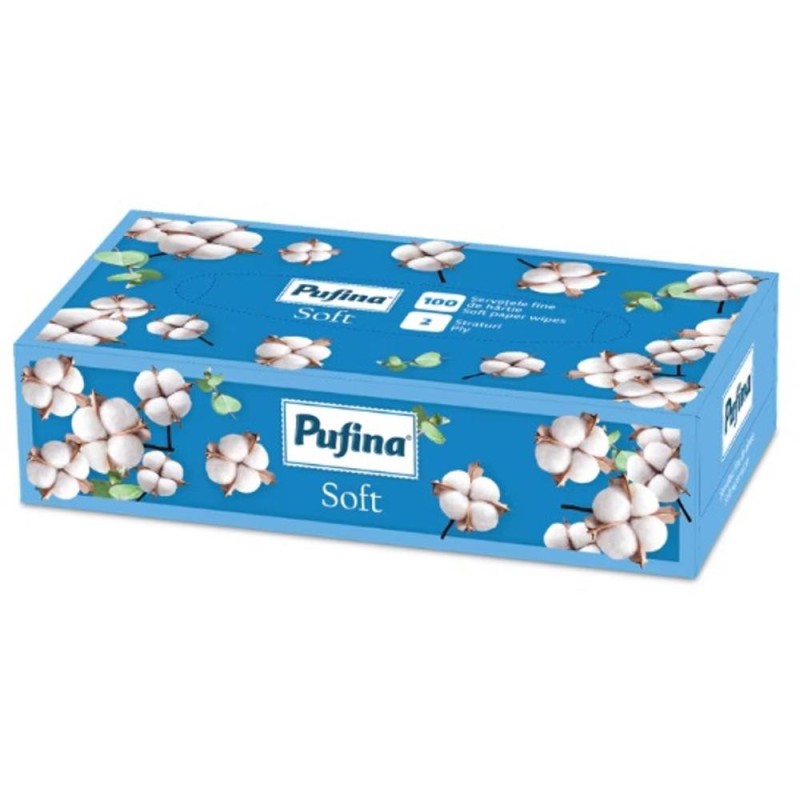 Servetele Faciale, 2 Straturi, Pufina, 100 Bucati