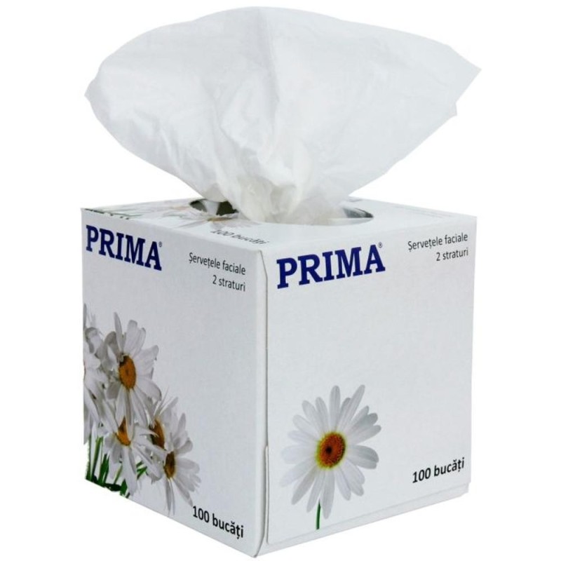 Servetele Faciale, Prima, 2 Straturi, 100 Bucati