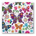 Servetele in 3 Straturi, Standard Colorful Butterflies, 33 x 33 cm, 20 Bucati, Elcadis