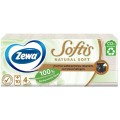 Servetele Nazale, 4 Straturi, Natural Soft, Zewa, 10 Pachete x 9 Batiste