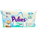 Servetele Umede Bebelusi Pufies Clean&Care, 99% Apa, 64 Bucati