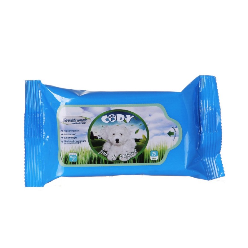 Servetele Umede Cody Antibacterian 15 Bucati