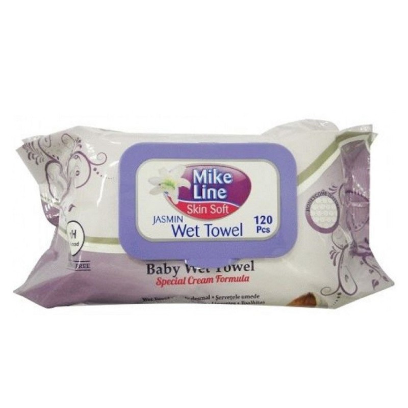 Servetele Umede cu Capac Mike Line Purple Jasmin, 120 Bucati