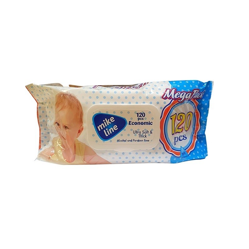 Servetele Umede Mike Line Economic Blue, 120 Bucati