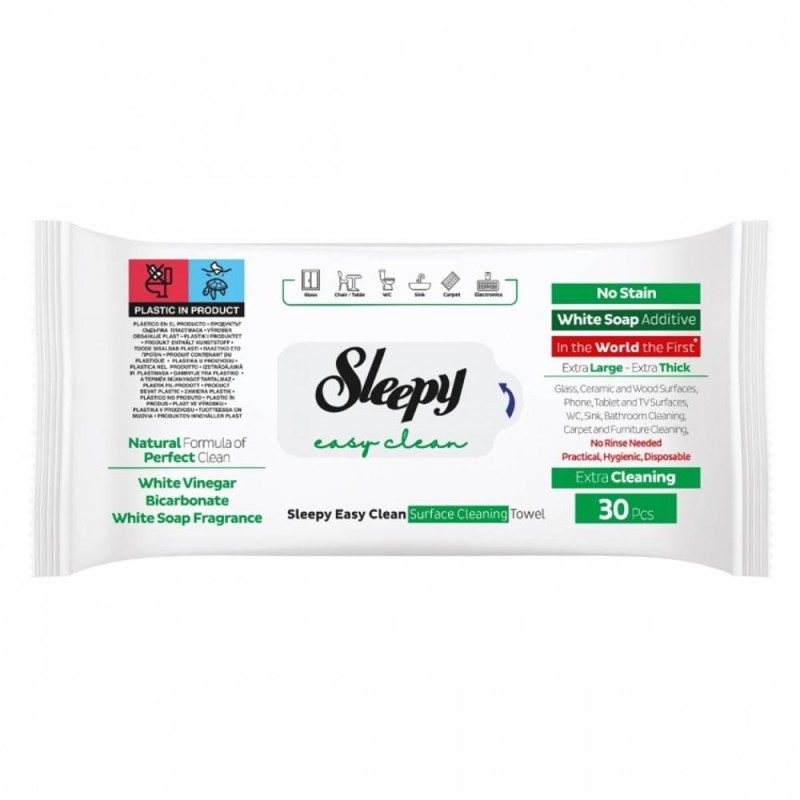 Servetele Umede Multisuprafete Sleepy White Soap, 30 Bucati