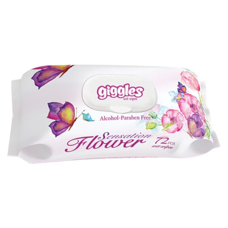 Servetele Umede pentru Bebelusi, cu Capac, Giggles Flower Sensation, 72 Bucati