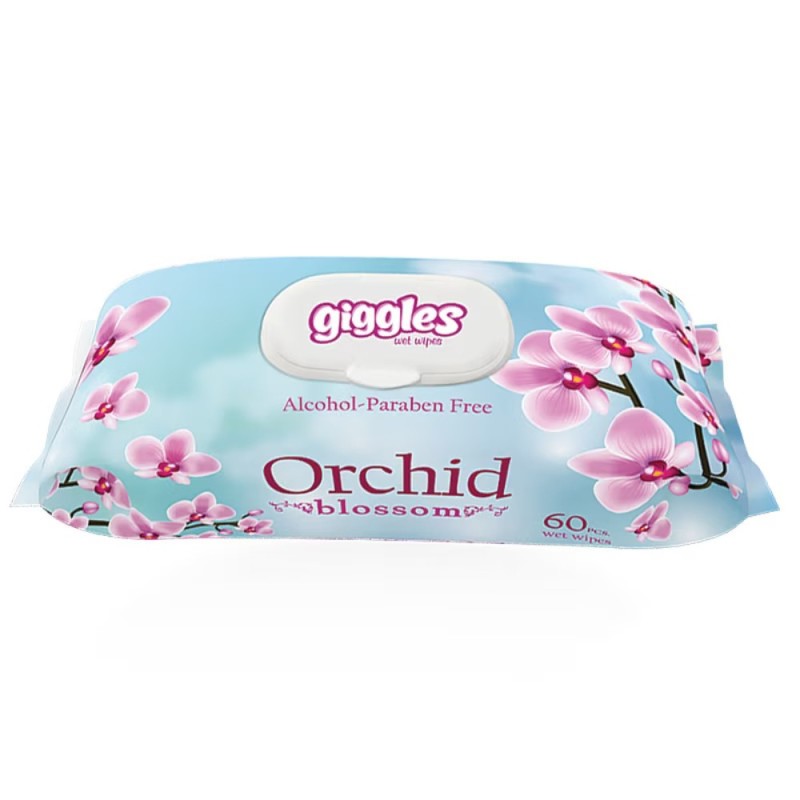 Servetele Umede pentru Bebelusi, cu Capac, Giggles Orchid Blossom, 60 Bucati