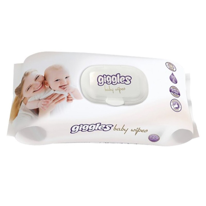 Servetele Umede pentru Bebelusi, Giggles Baby Wipes, 120 Bucati