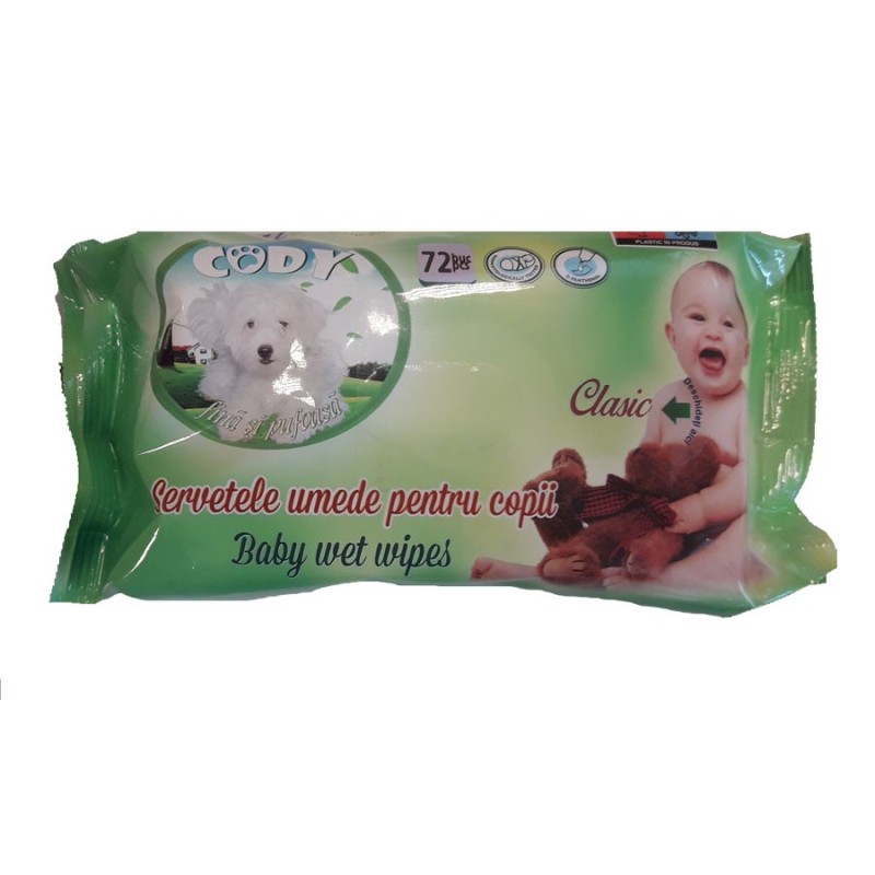Servetele Umede pentru Copii, Cody Clasic 72 Bucati