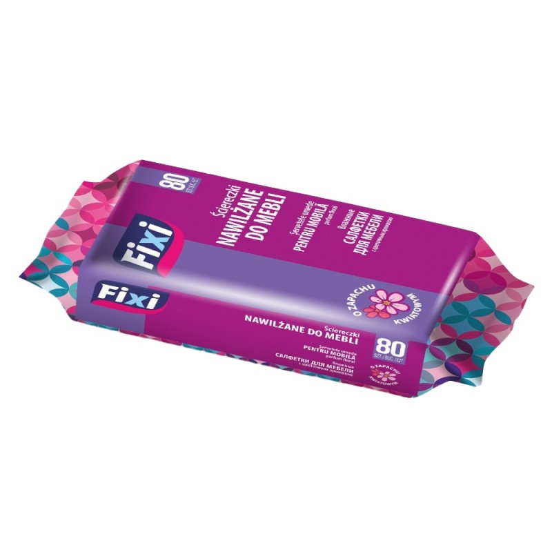 Servetele Umede pentru Mobila Fixi Floral, 80 Bucati