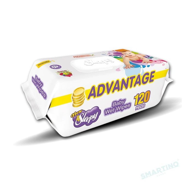 Servetele Umede Sleepy Advantage cu Capac 120 Bucati