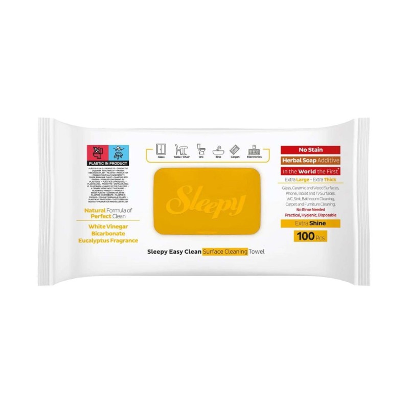Servetele Umede, Sleepy, cu Bicarbonat, Multisuprafete, Herbal Soap, 100 Bucati