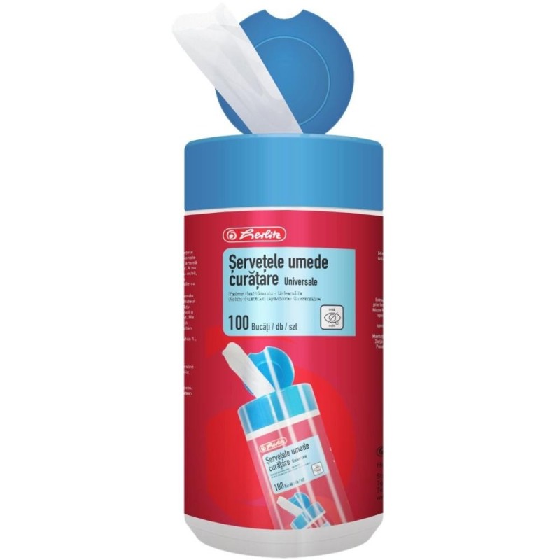 Servetele Umede Universale, 16 x 13 cm, 100 Bucati, Herlitz