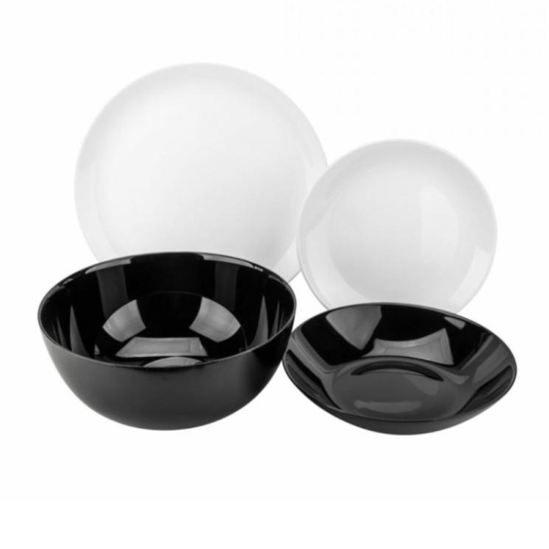 Serviciu de Masa Diwali, Alb / Negru, 19 Piese, Luminarc