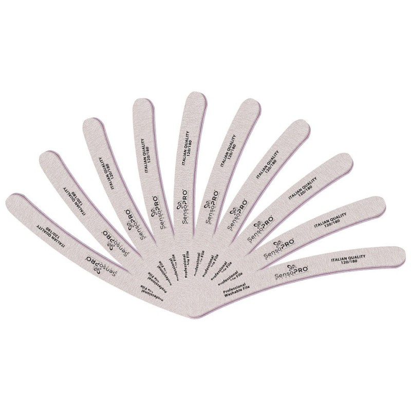 Set 10 Pile Unghii Banana Granulatia 120/180, SensoPRO Milano
