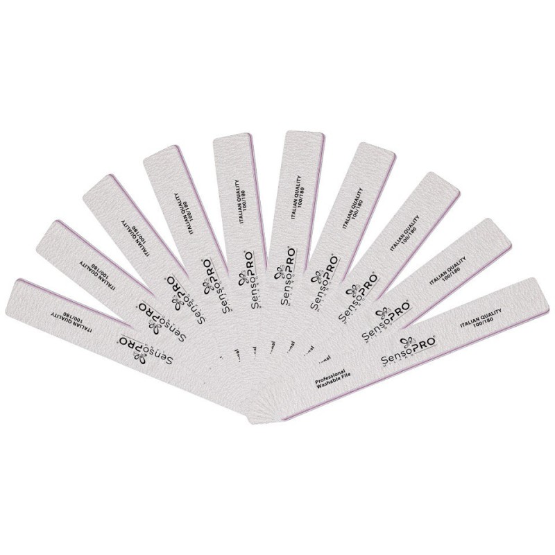 Set 10 Pile Unghii, Lata Granulatia 100/180, SensoPRO Milano