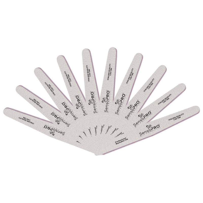 Set 10 Pile Unghii Picatura Granulatia 120/180, SensoPRO Milano