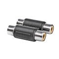 Set 10 x Adaptor Audio Stereo 2 x RCA Mama - 2 x RCA Mama, Nedis
