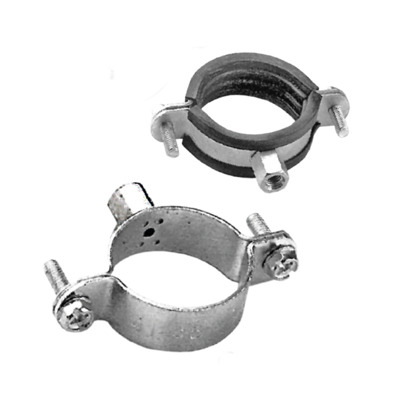 Set 10 x Colier Ranforsat-Banda 20x2.0 mm Protectie Cauciuc Piulita M10-2"-75 mm