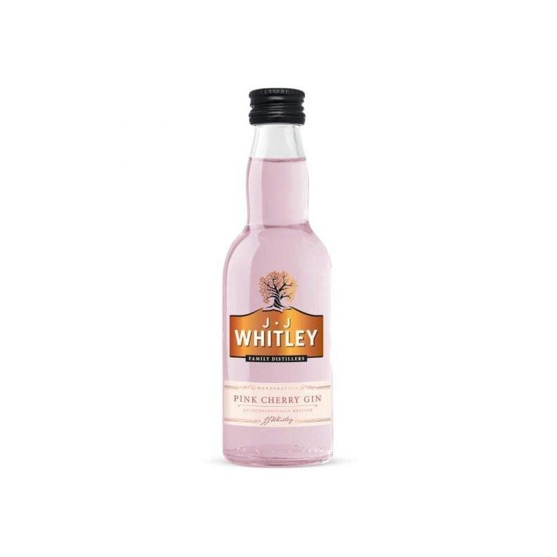 Set 10 x Gin Jj Whitley, Pink Cherry, 38.6% Alcool, Miniatura, 0.05  l