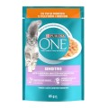 Set 10 x Hrana Umeda pentru Pisici, Purina, One Sensitive, Pui si Morcov, 85 g