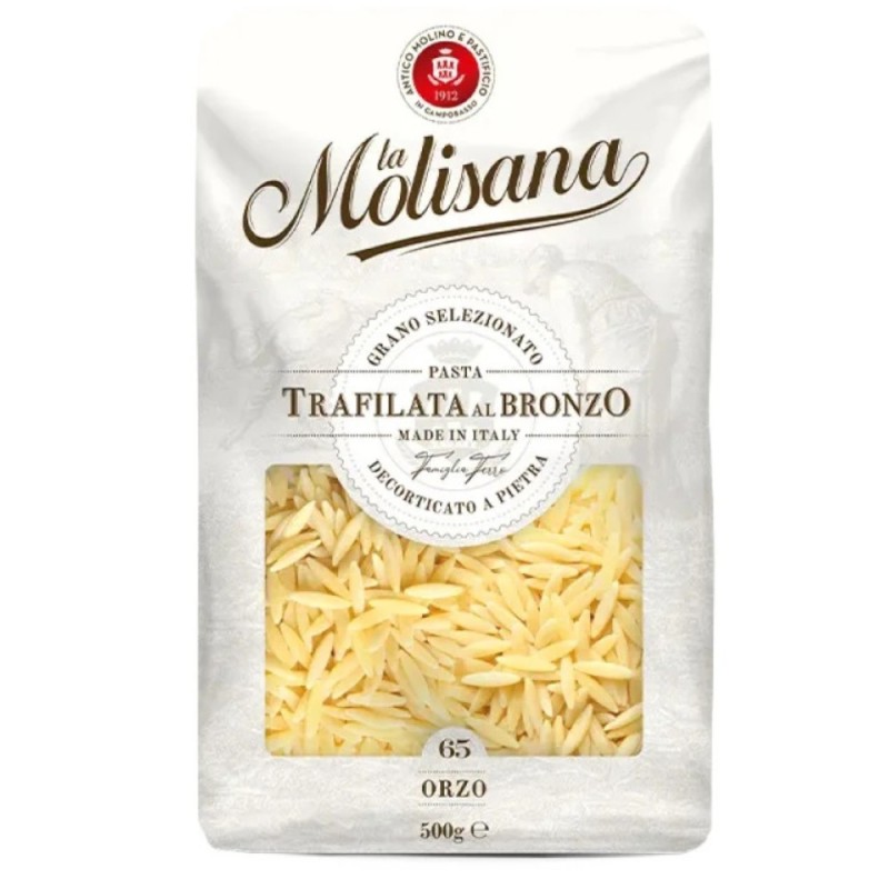Set 10 x Paste Orzo No.65, Forma Boabe de Orz, La Molisana, 500 g