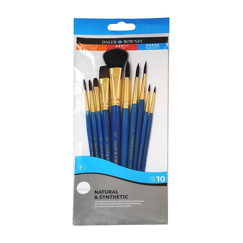 Set 10 x Pensule Acuarela, Simply Daler Rowney