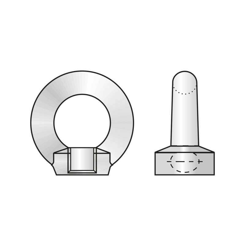 Set 10 x Piulita Ridicare DIN 582 Inox A2 -M8