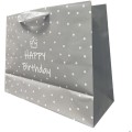 Set 10 x Pungi Cadou Orizontale Special Day Grey, 33.5 x 26.5 x 13 cm, Perfecto