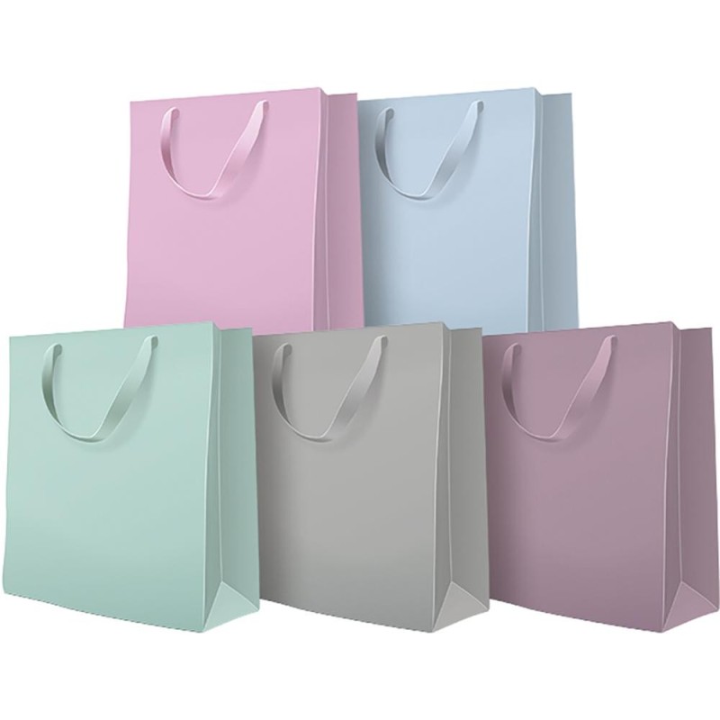 Set 10 x Pungi Cadou Premium, Medii, Mix 1 Monocolor, 20 x 25 x 10 cm, Perfecto